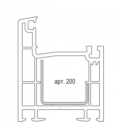 Створочный профиль дверной 96 мм(арт. PR 2.096)