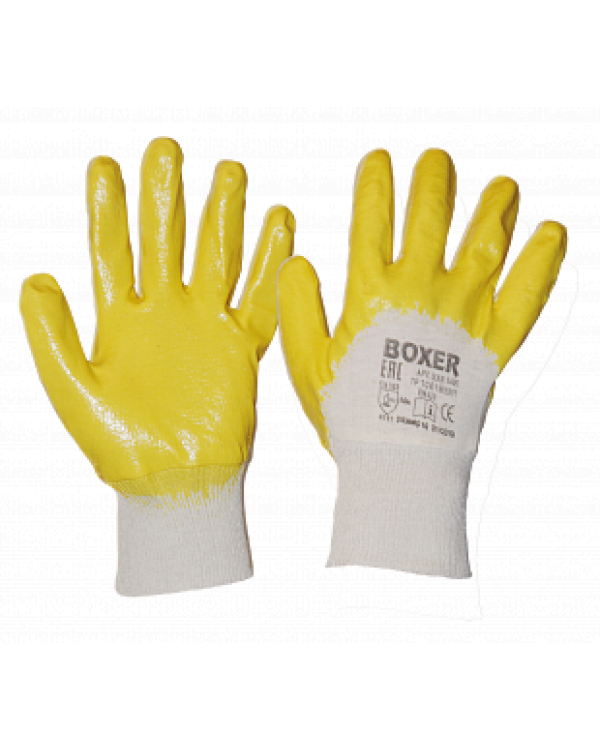Перчатки с облегченным нитриловым покрытием, манжета, полуобливные BOXER®